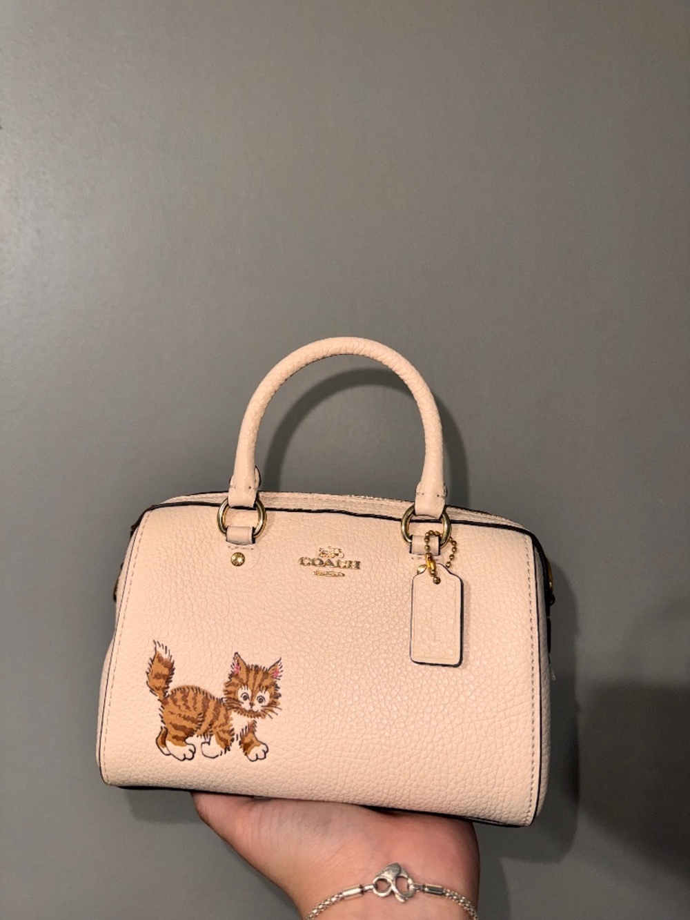 COACH Rowan MINI XS Dancing Kitten Cat Crossbody Bag Outlet
